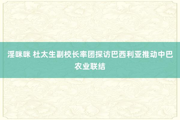 淫咪咪 杜太生副校长率团探访巴西利亚推动中巴农业联结