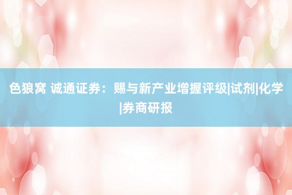 色狼窝 诚通证券：赐与新产业增握评级|试剂|化学|券商研报
