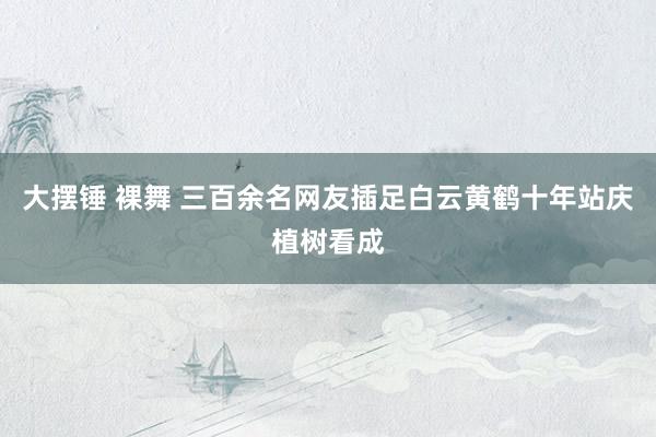 大摆锤 裸舞 三百余名网友插足白云黄鹤十年站庆植树看成