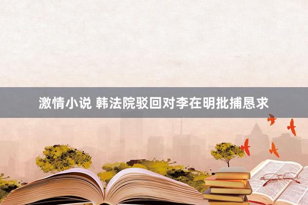 激情小说 韩法院驳回对李在明批捕恳求