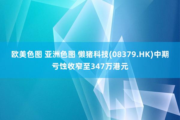 欧美色图 亚洲色图 懒猪科技(08379.HK)中期亏蚀收窄至347万港元