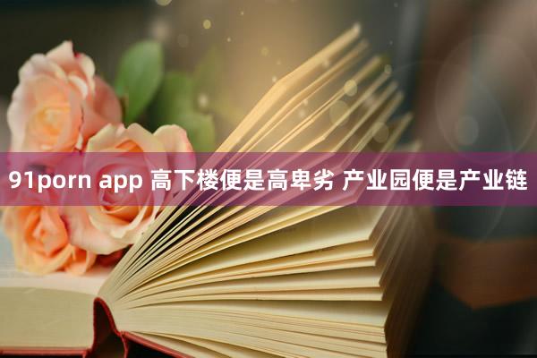91porn app 高下楼便是高卑劣 产业园便是产业链